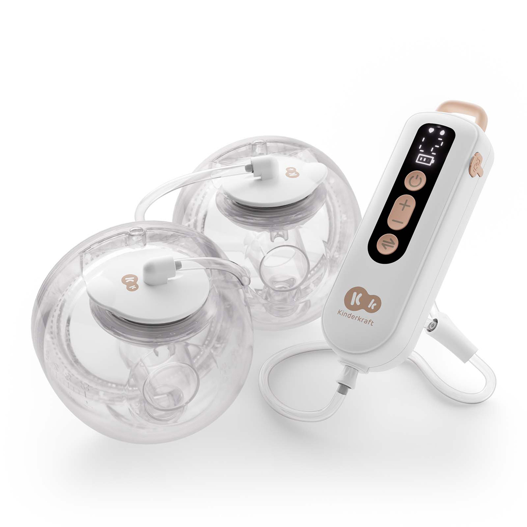 KINDERKRAFT Odsávačka mlieka Double Hands-free Gentle Flow Gold + CHICCO Vložky do podprsenky 30ks
