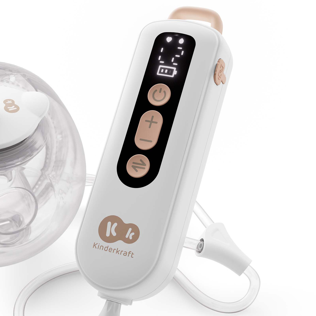 KINDERKRAFT Odsávačka mlieka Double Hands-free Gentle Flow Gold + CHICCO Vložky do podprsenky 30ks
