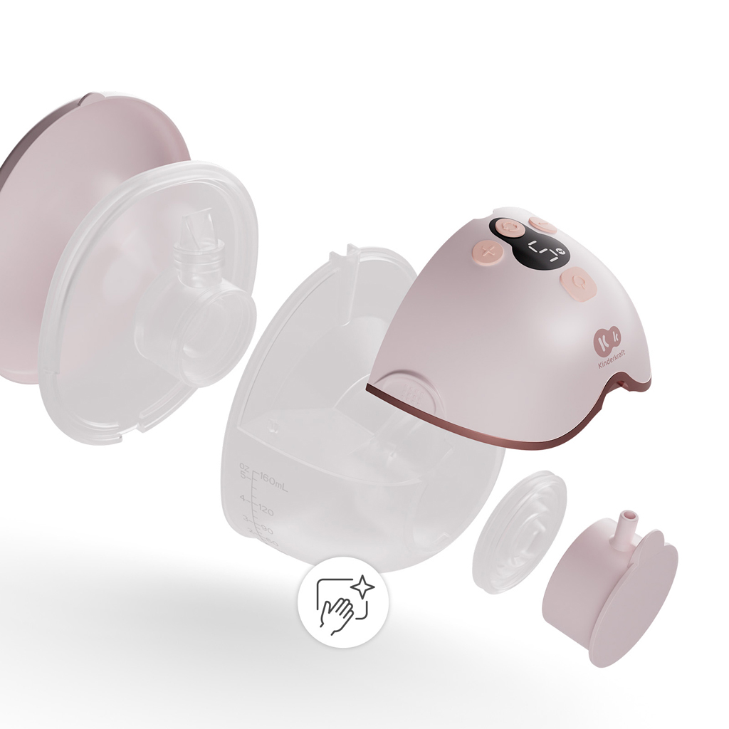 KINDERKRAFT Odsávačka mlieka Single Hands-free Mamaflow Pink + CHICCO Vložky do podprsenky 30ks