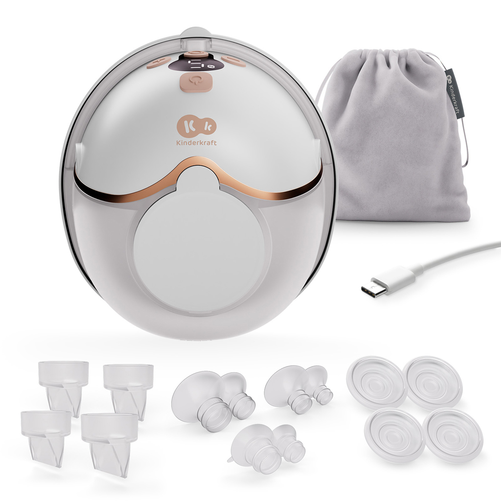 KINDERKRAFT Odsávačka mlieka Single Hands-free Mamaflow Gold + CHICCO Vložky do podprsenky 30ks