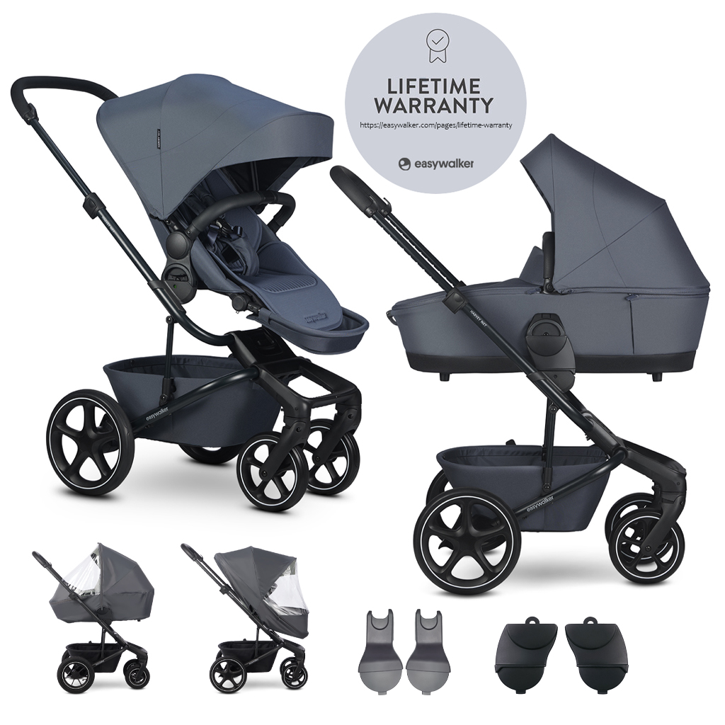 EASYWALKER Set XL kočík kombinovaný Harvey NXT s príslušenstvom Deep Blue