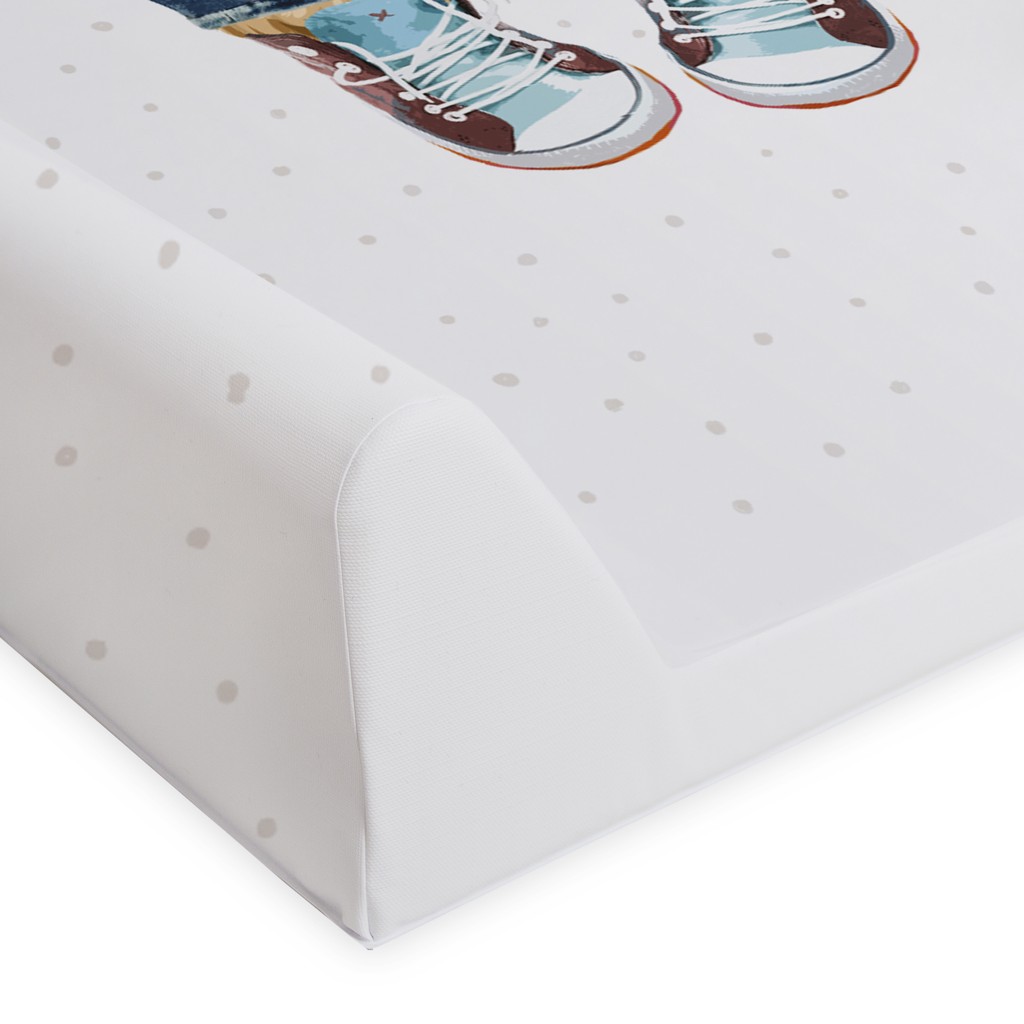 CEBA Podložka prebaľovacia 2-hranná s pevnou doskou (50x70) Comfort Fluffy Puffy Stu