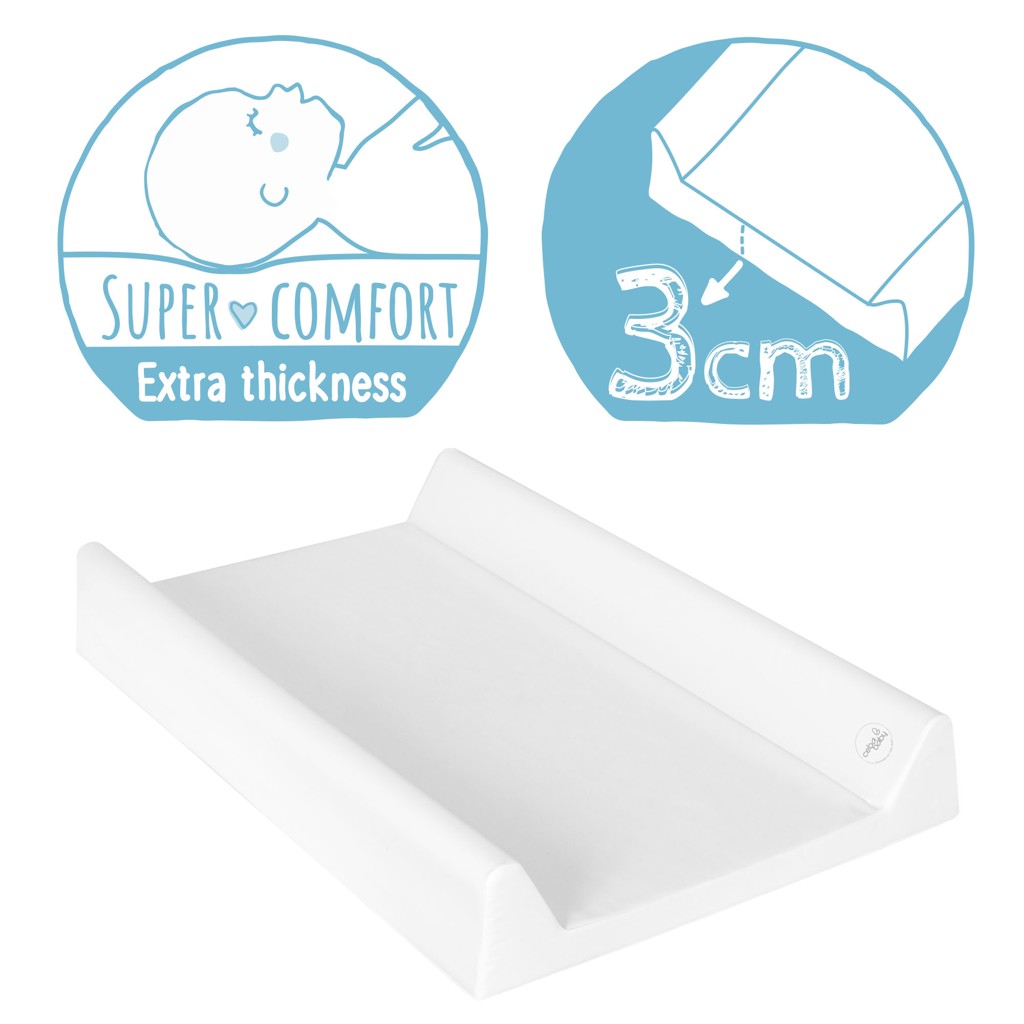 CEBA Podložka prebaľovacia 2-hranná s pevnou doskou (50x70) Comfort Fluffy Puffy Stu