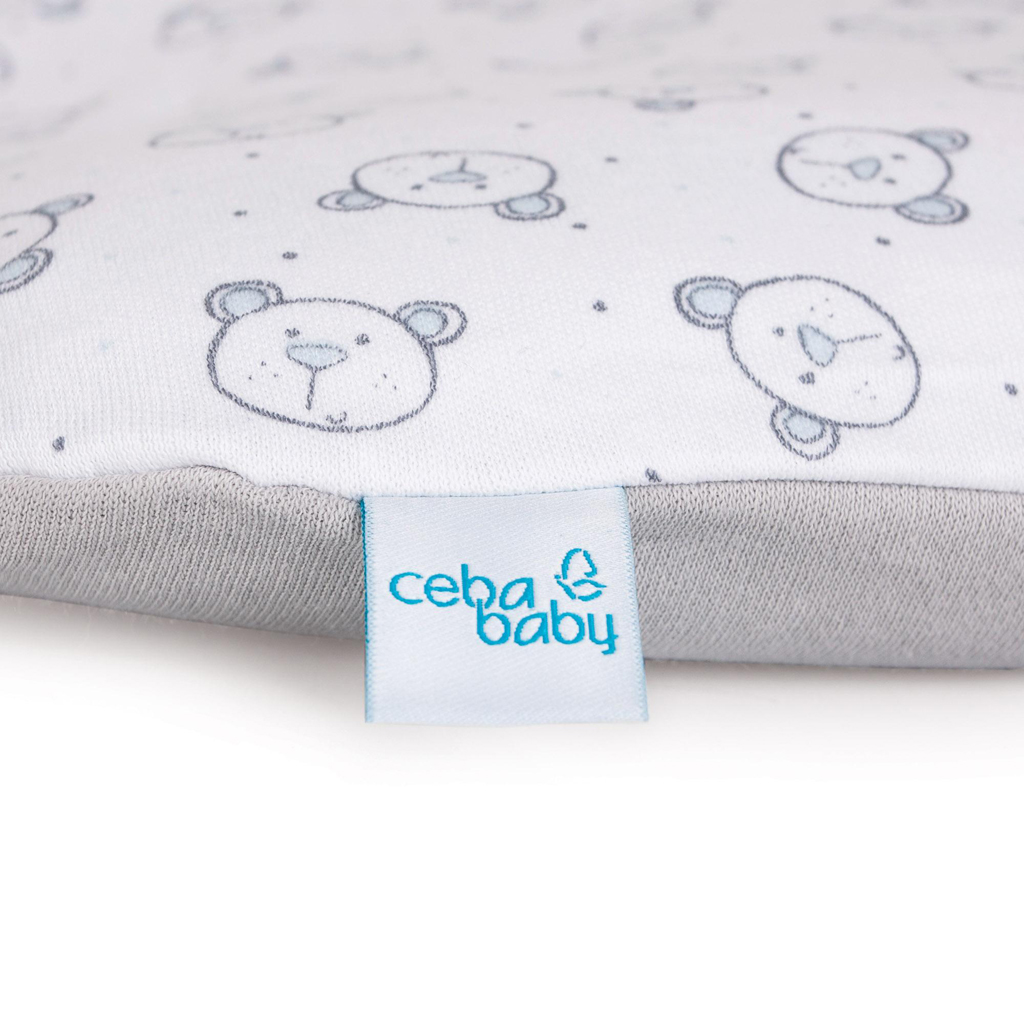 CEBA BABY Poťah na prebaľovaciu podložku mäkkú 2 ks Blue, Teddy Bear+Light grey, Teddy Bear