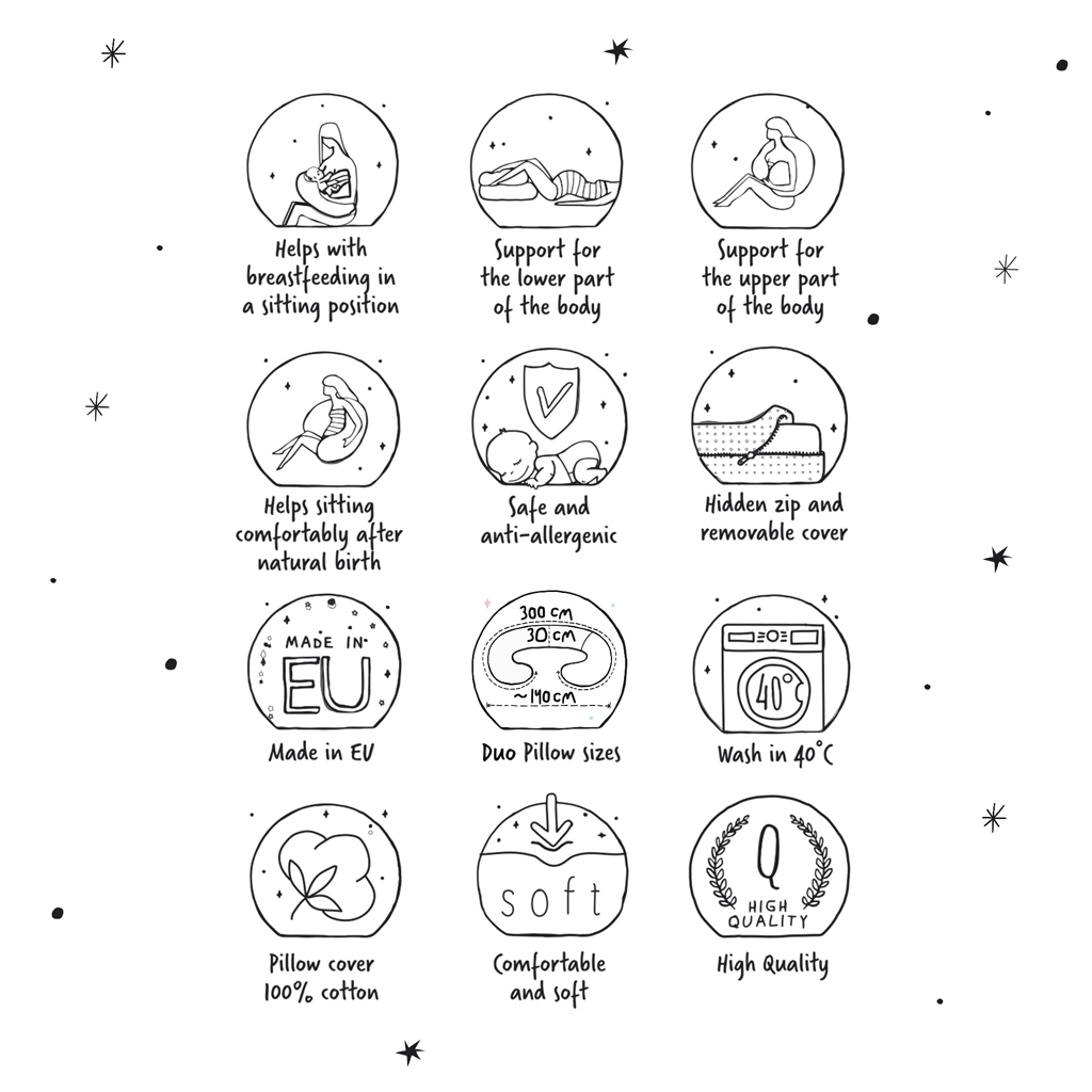 CEBA Vankúš na dojčenie Cebuška Duo Žerzej Tiny Leaves 300 cm