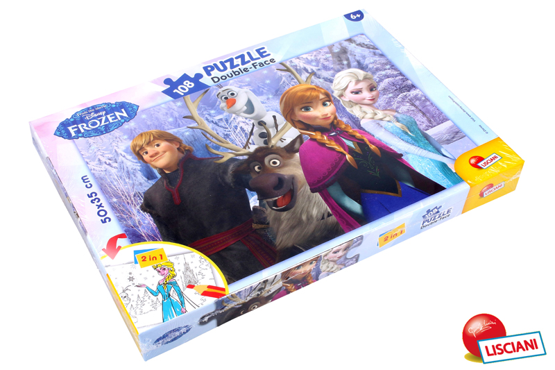 LISCIANI Puzzle Frozen Double-Face 108 dielikov