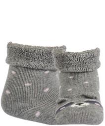 WOLA Ponožky dojčenské froté s uškami dievča Ash 12-14