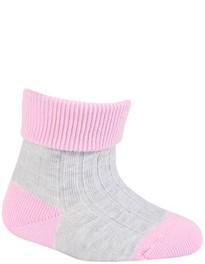 WOLA Ponožky dojčenské bavlnené neutrál Pink pearl 18-20