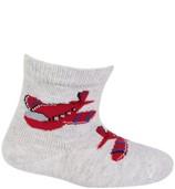 WOLA Ponožky kojenecké bavlněné se vzorem kluk Grey 15-17