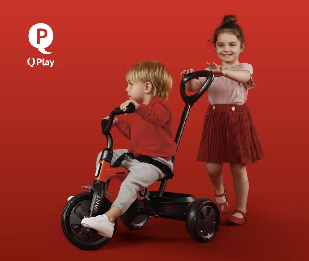 QPLAY Trojkolka Ant plus Rose, vek 2 - 6 rokov