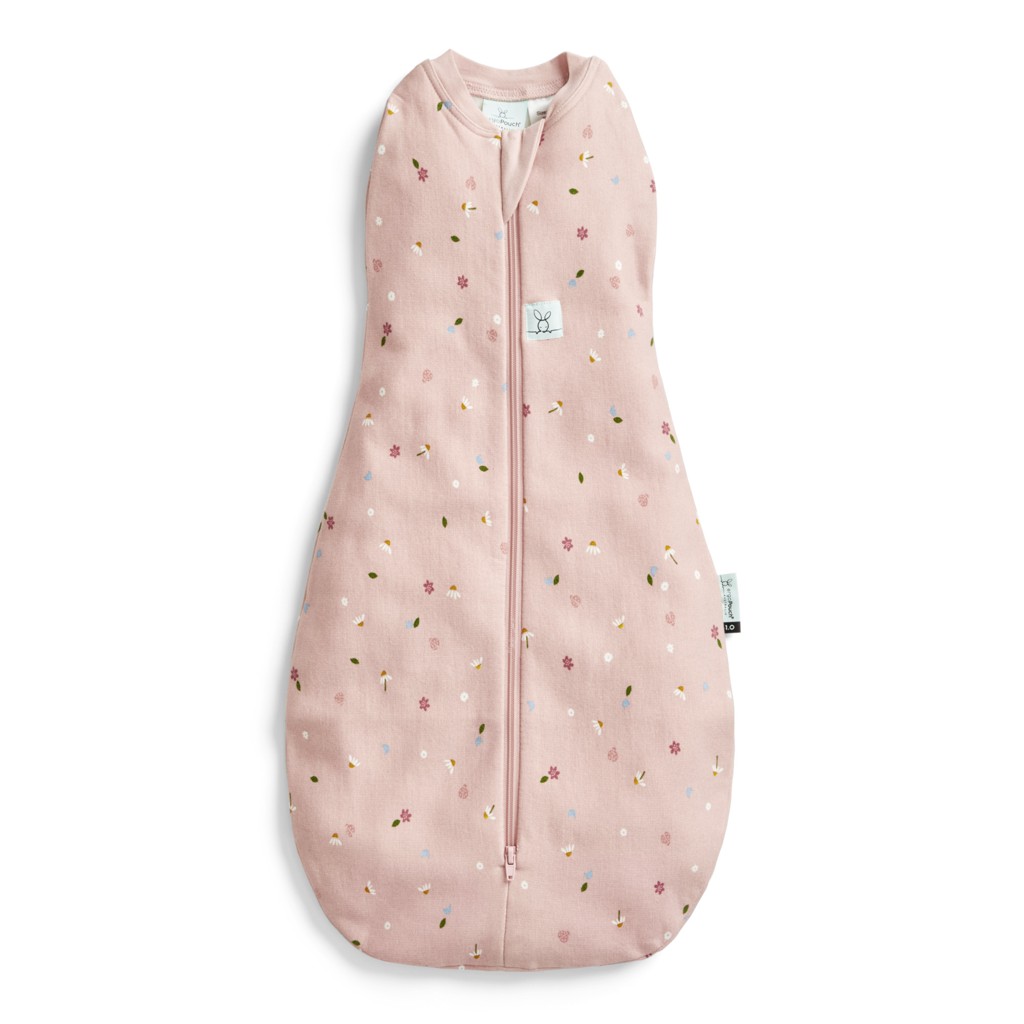ERGOPOUCH Zavinovačka a vak na spaní 2v1 Cocoon Daisies 0-3 m, 3-6 kg, 0,2 tog