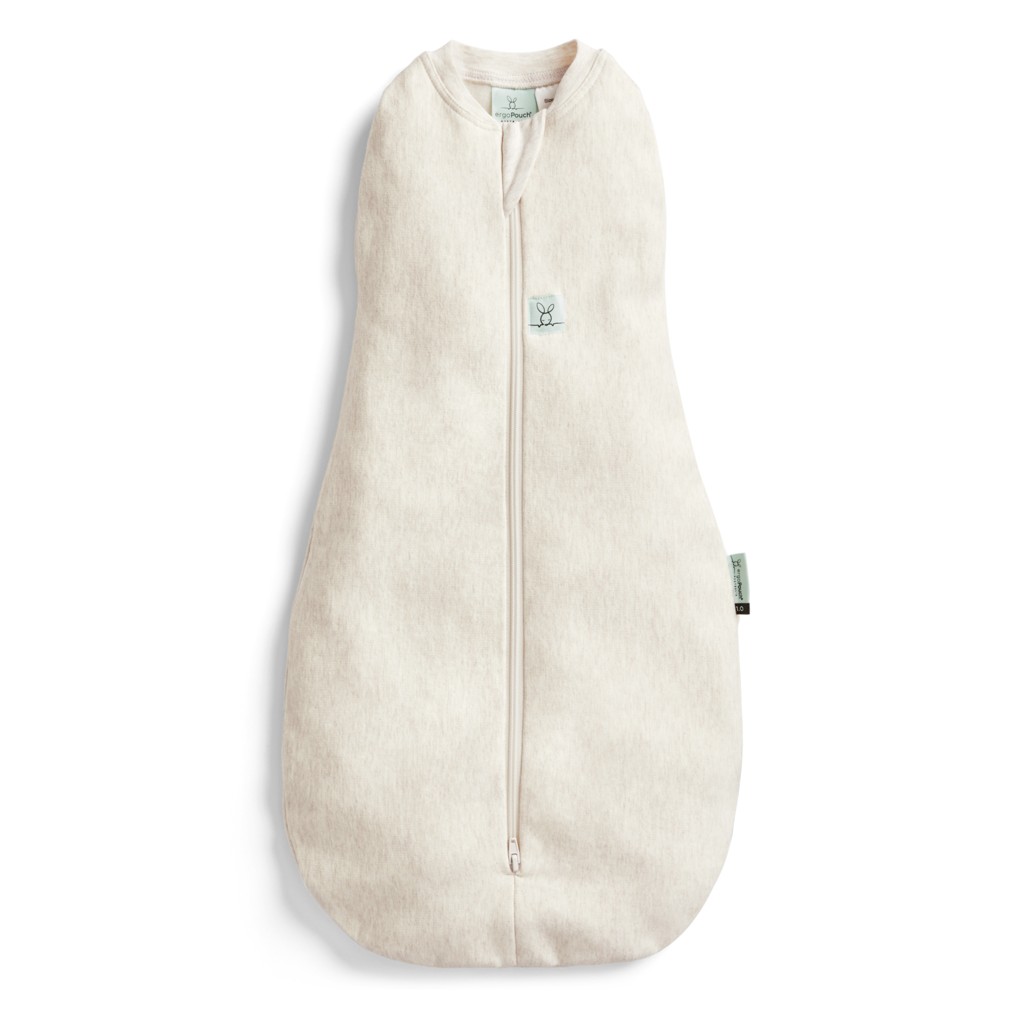 ERGOPOUCH Zavinovačka a vak na spaní 2v1 Cocoon Oatmeal Marle 3-6 m, 6-8 kg, 0,2 tog
