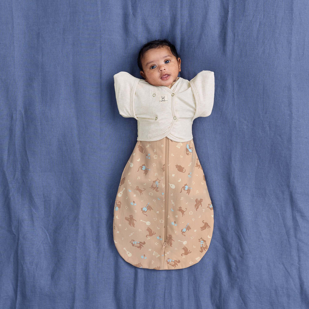ERGOPOUCH Zavinovačka a pytel na spanie 2v1 Cocoon Melody 3-6m, 6-8kg, 1,0tog