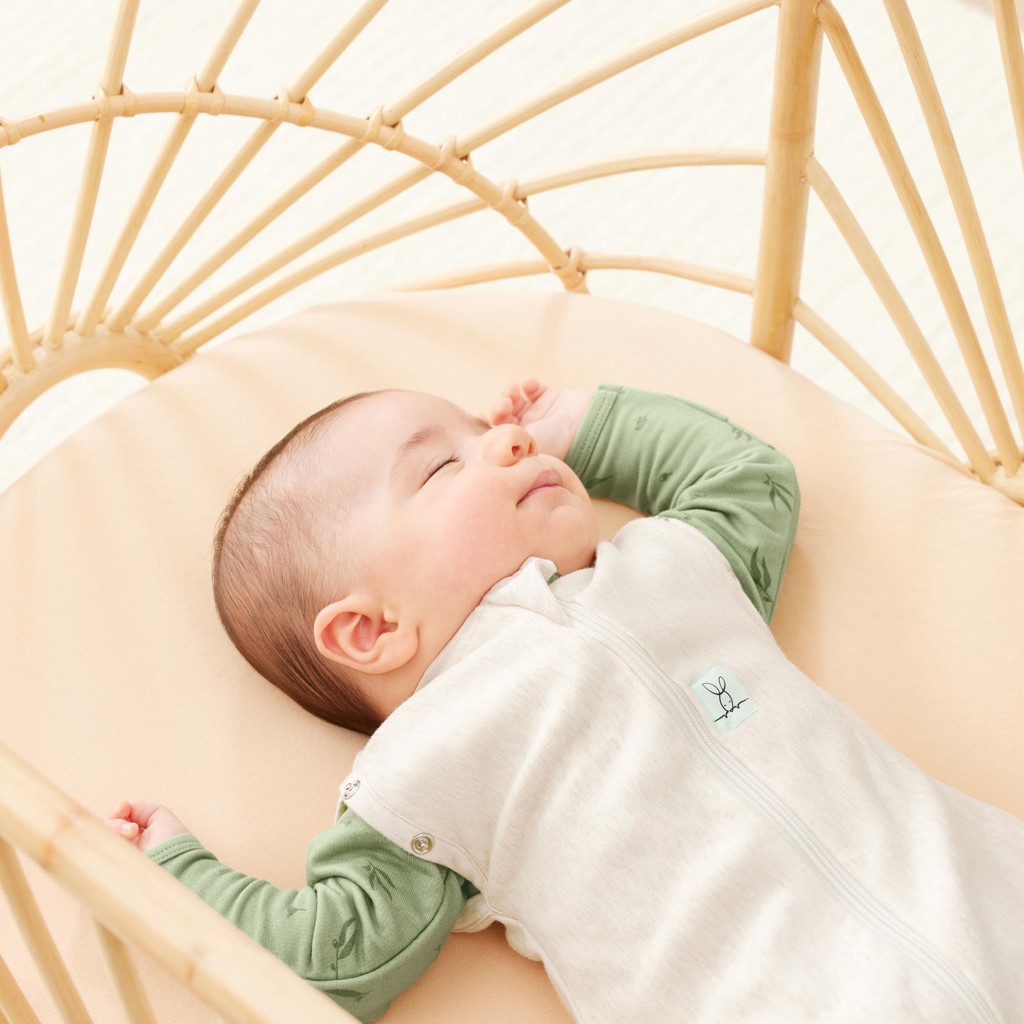 ERGOPOUCH Zavinovačka a vak na spanie 2v1 Cocoon Oatmeal Marle 3-6 m, 6-8 kg, 1 tog