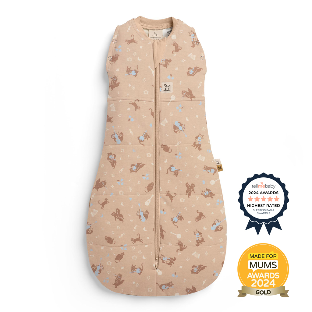 ERGOPOUCH Zavinovačka a pytel na spanie 2v1 Cocoon Melody 0-3m, 3-6kg, 2,5tog