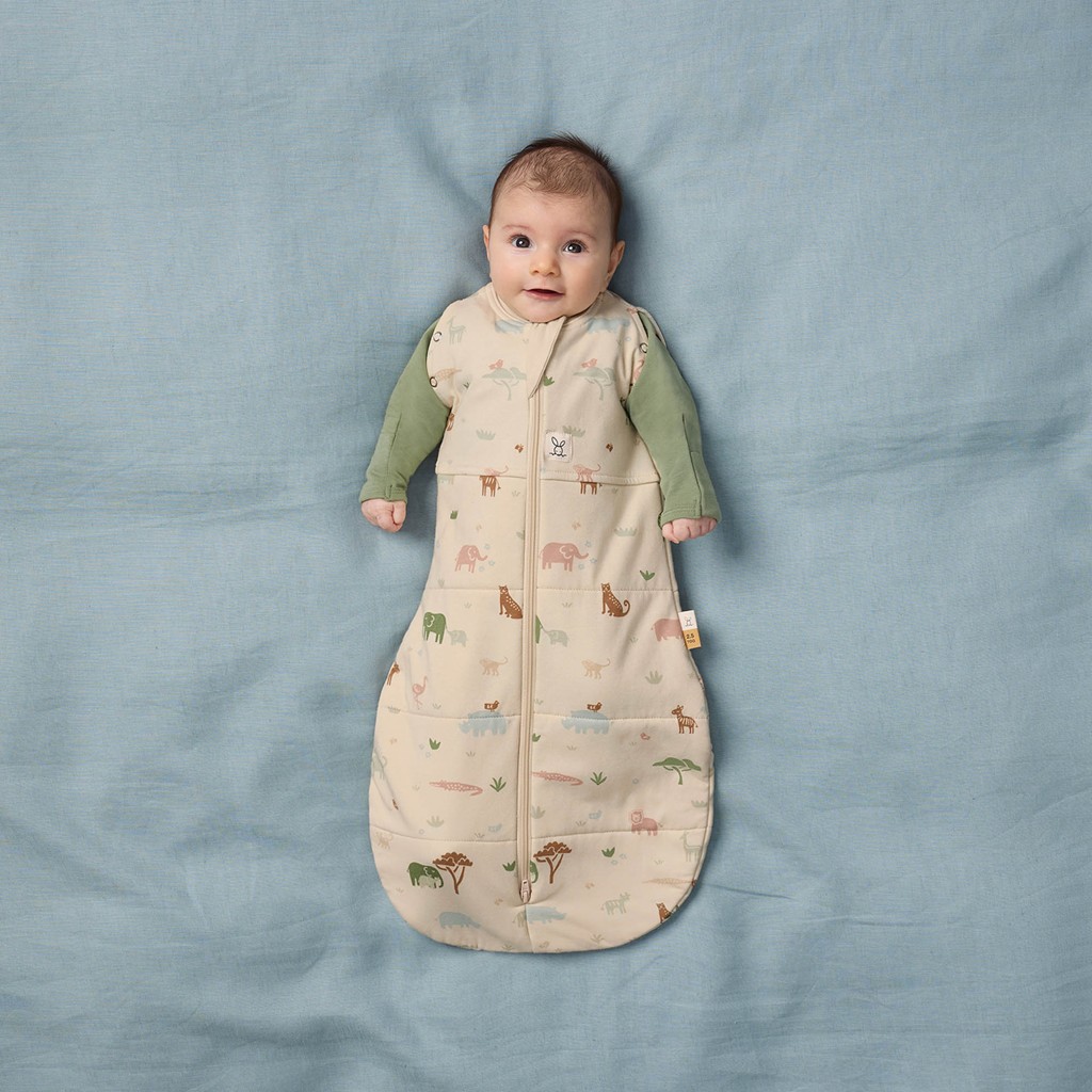 ERGOPOUCH Zavinovačka a vak na spanie 2v1 Cocoon Savannah 0-3 m, 3-6 kg, 2,5 tog