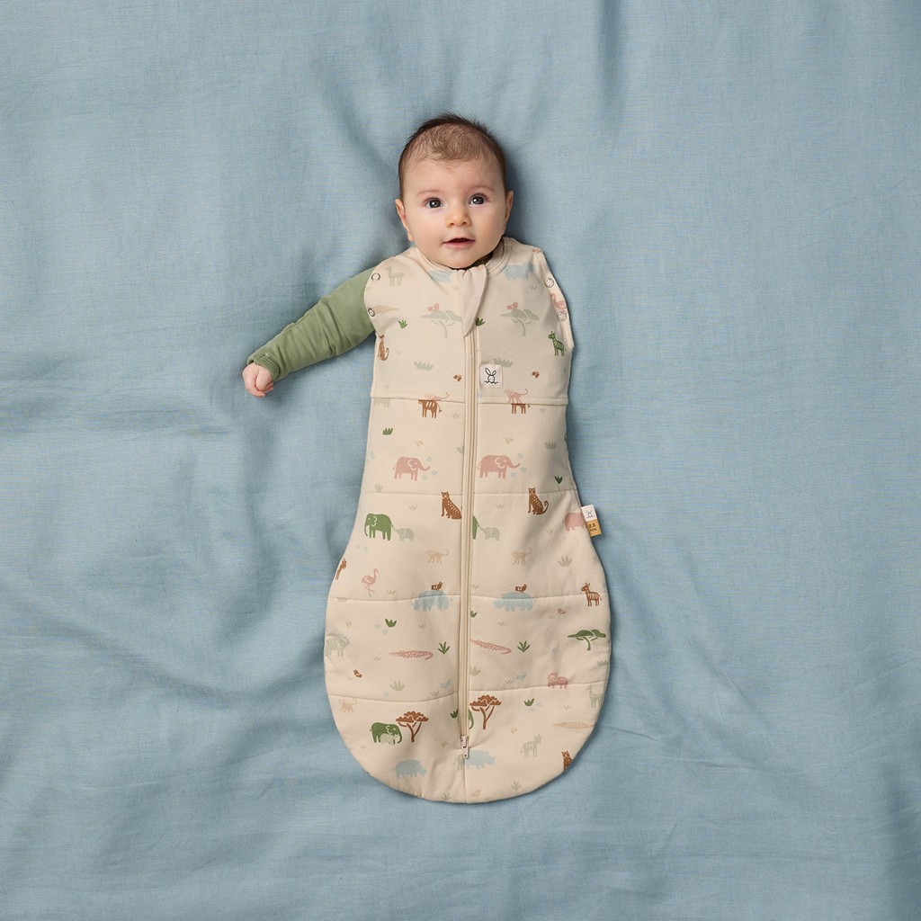 ERGOPOUCH Zavinovačka a vak na spanie 2v1 Cocoon Savannah 0-3 m, 3-6 kg, 2,5 tog