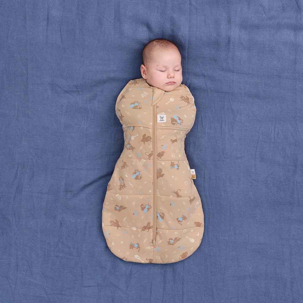 ERGOPOUCH Zavinovačka a pytel na spanie 2v1 Cocoon Melody  6-12m, 8-10kg, 2,5tog