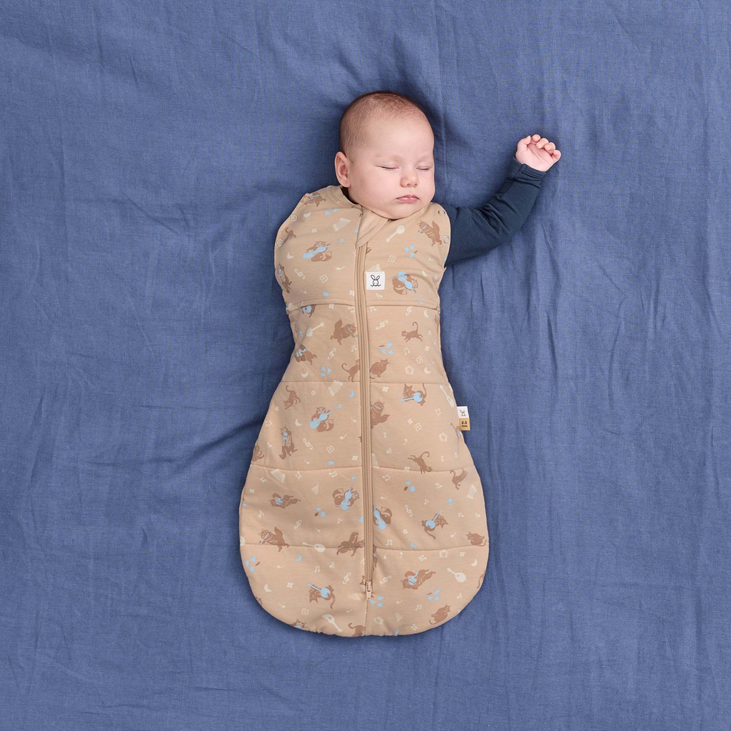 ERGOPOUCH Zavinovačka a pytel na spanie 2v1 Cocoon Melody  6-12m, 8-10kg, 2,5tog