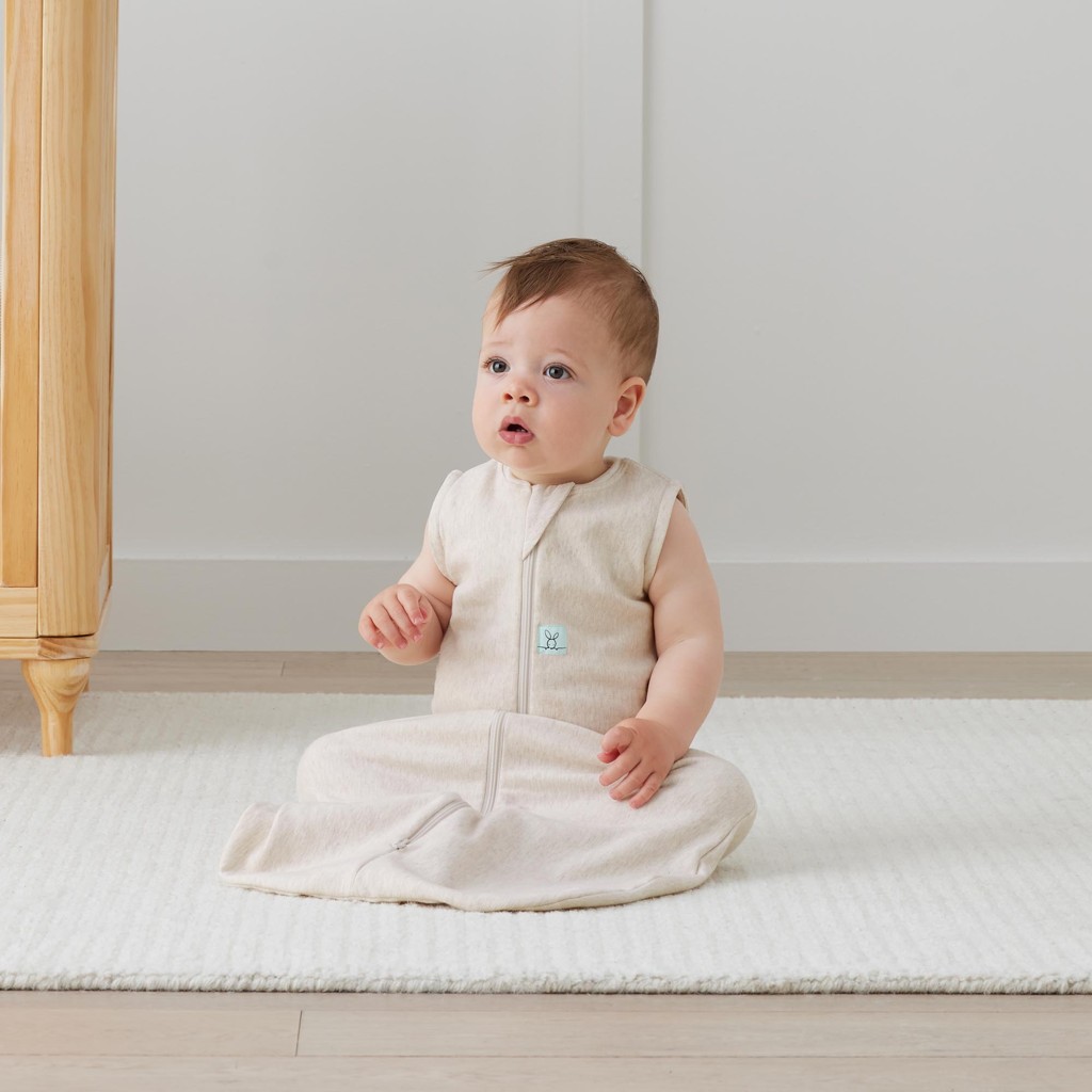 ERGOPOUCH Vak na spanie organická bavlna Jersey Oatmeal Marle 3-12 m, 6-10 kg, 1 tog