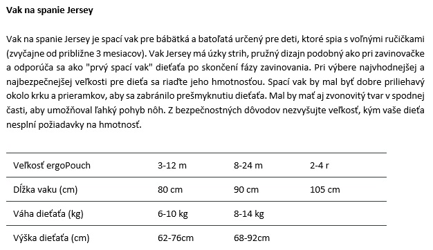 ERGOPOUCH Vak na spanie organická bavlna Jersey Savannah 8-24 m, 8-14 kg, 2,5 tog
