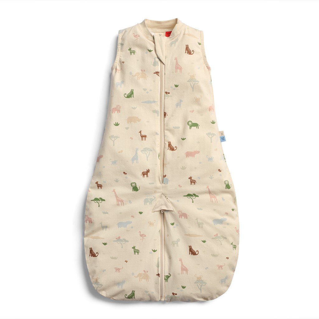 ERGOPOUCH Vak a overal na spaní 2v1 organická bavlna Suit Savannah 8-24 m, 8-14 kg, 0,2 tog
