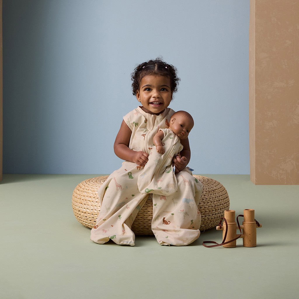 ERGOPOUCH Vak a overal na spanie 2v1 organická bavlna Suit Savannah 8-24 m, 8-14 kg, 0,2 tog