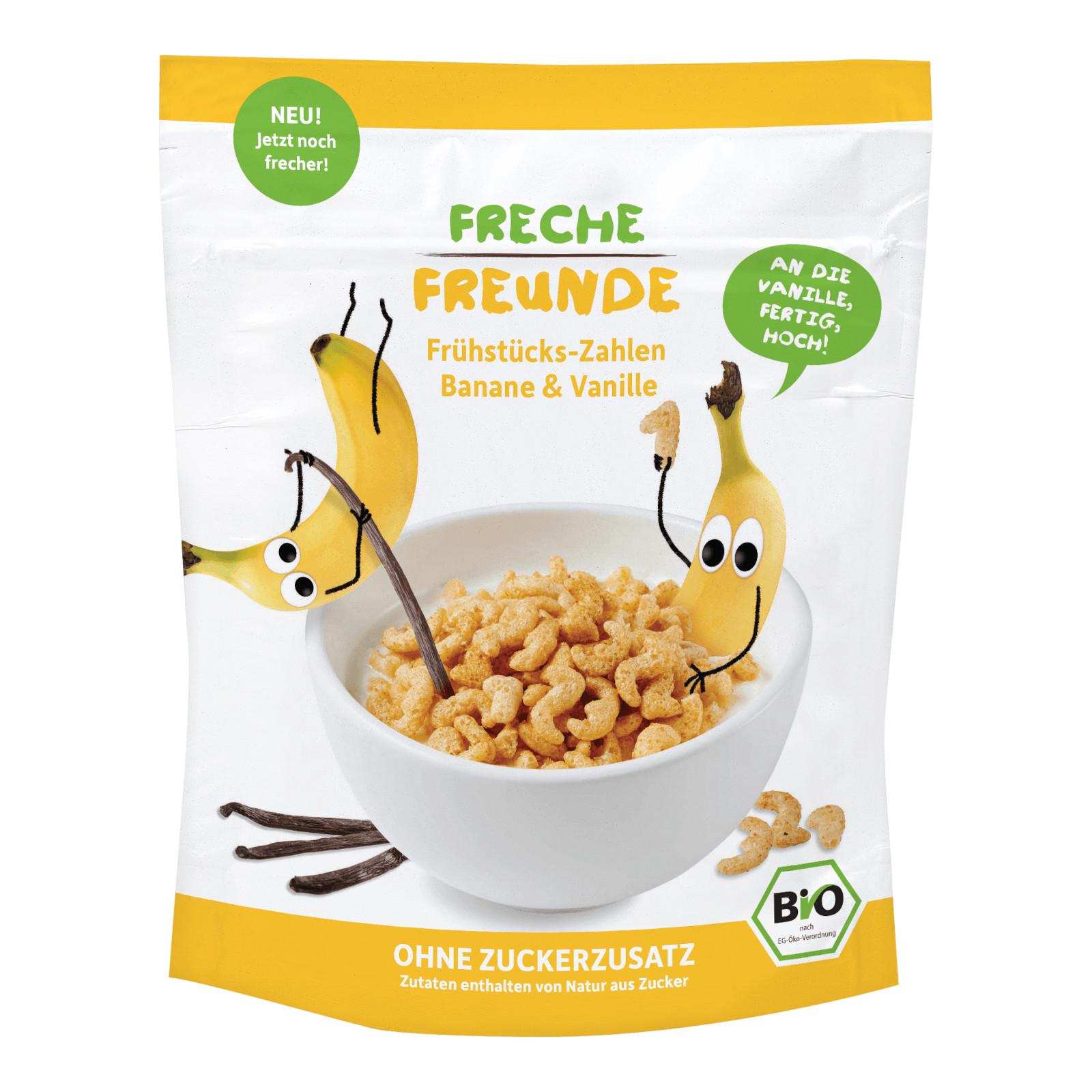FRECHE FREUNDE BIO Cereálie chrumkavé čísla Banán a vanilka 125 g, 12m+