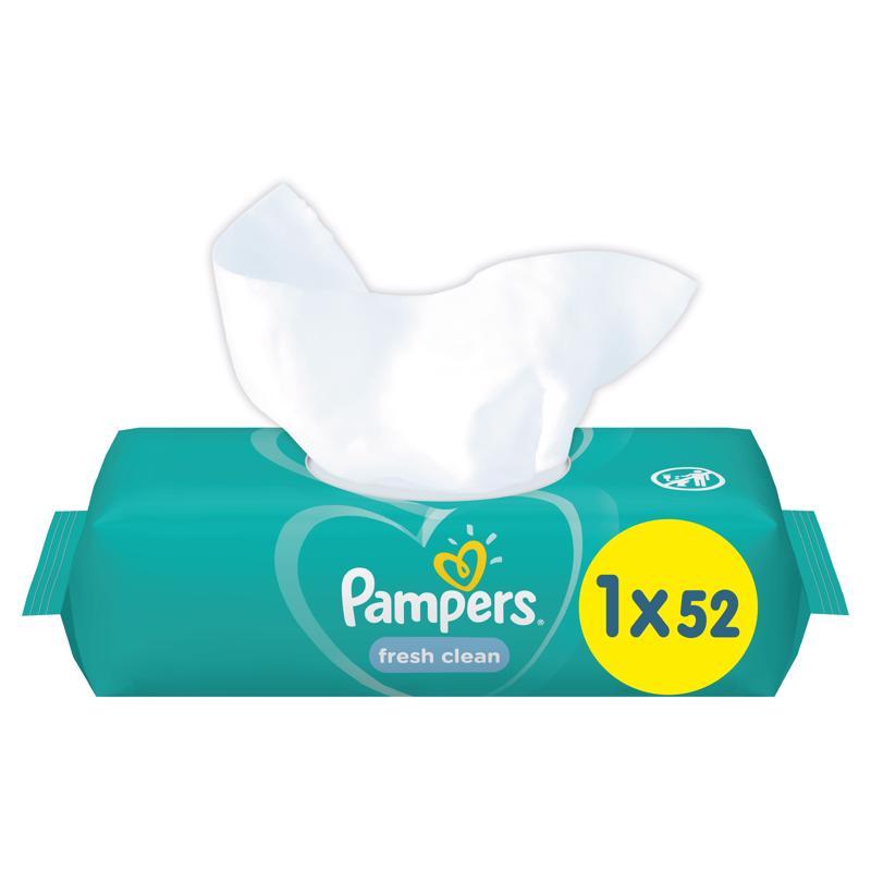 Obrázok Pampers Vlhčené obrúsky Fresh Clean 52ks