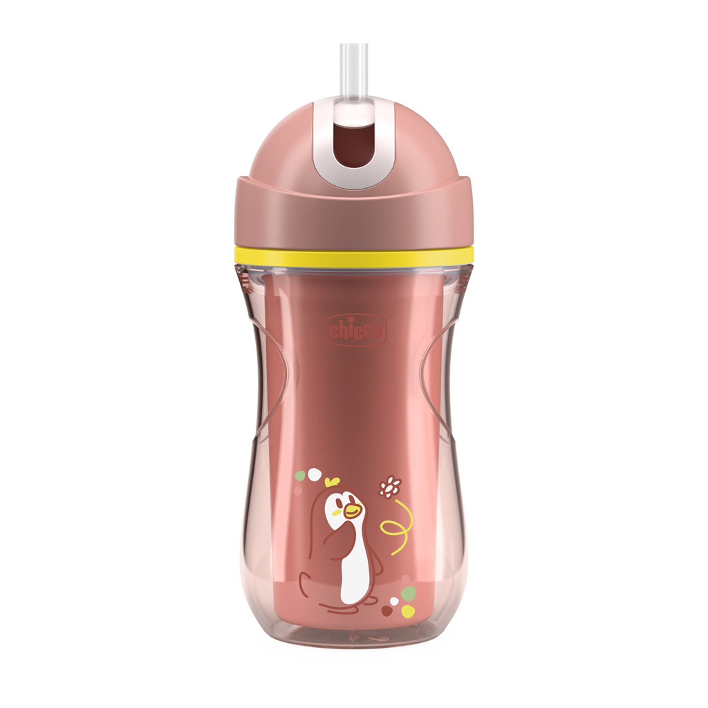 CHICCO Hrneček Sport termo se slámkou pink, 14m+