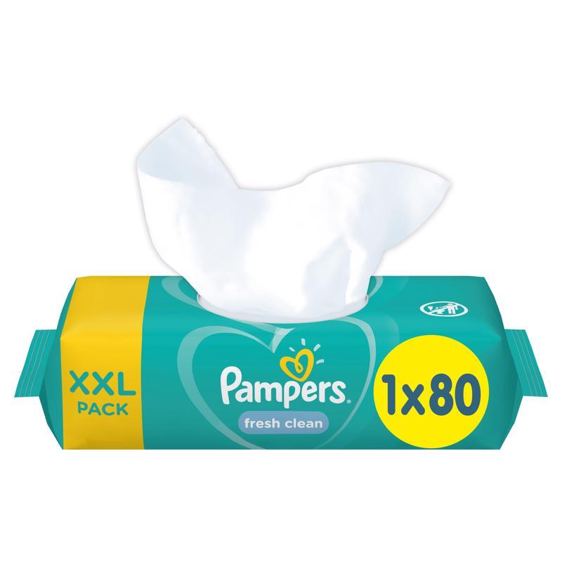 Obrázok PAMPERS vlhčené obrúsky XXL Fresh Clean 80 ks (8001841077598)