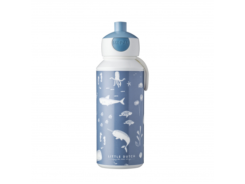 LITTLE DUTCH Fľaša na pitie 400 ml Ocean Blue