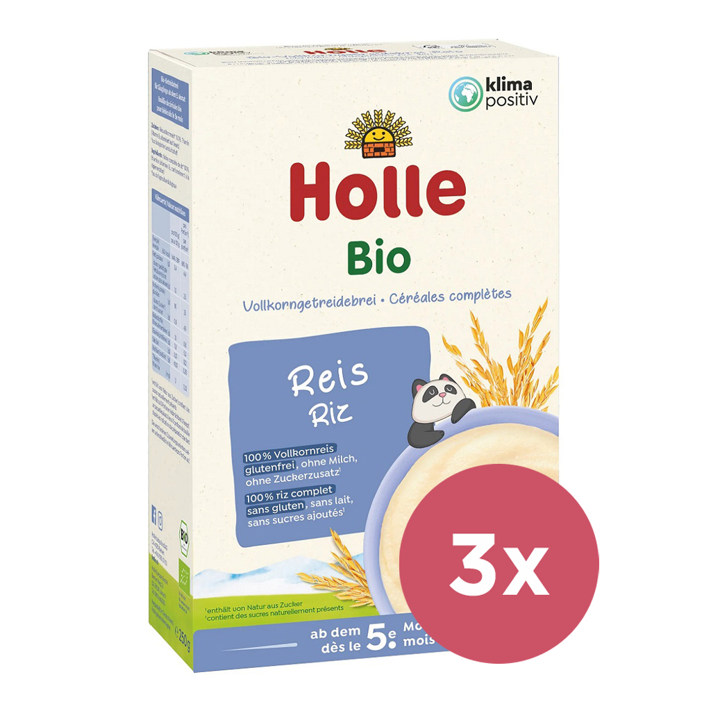 Obrázok Holle BIO ryžová bezmléčná kaša 3x250g
					
				