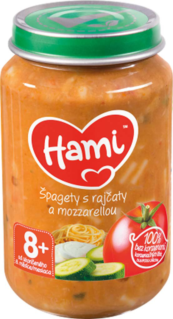 HAMI Špagety s paradajkami a mozarellou (200 g) - zeleninový príkrm