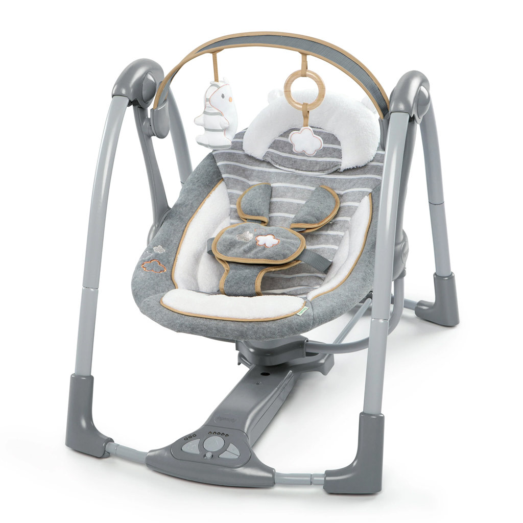INGENUITY Houpačka konvertibilní cestovní s melodií Bella Teddy™ 0m+ do 9kg