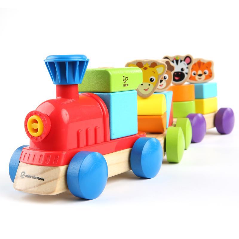 BABY EINSTEIN Hračka drevená Discovery Train HAPE 18m+