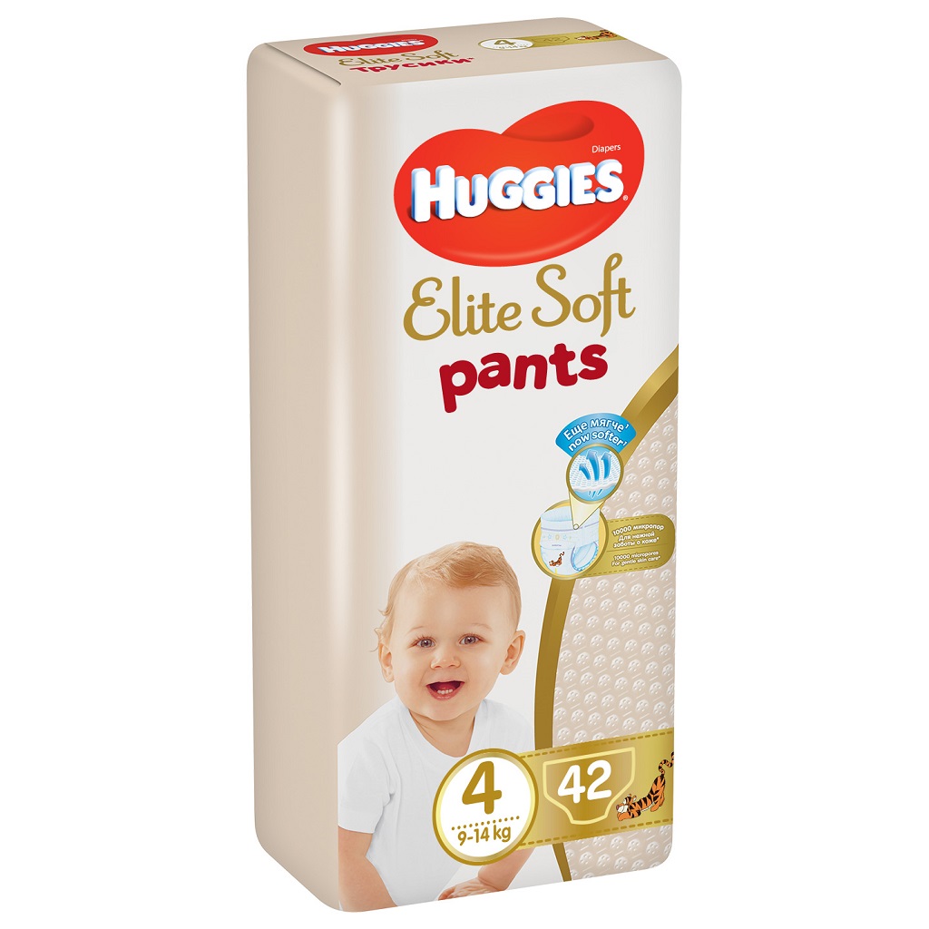 HUGGIES Elite Soft Pants Nohavičky plienkové jednorazové 4 (9-14 kg) 42 ks
