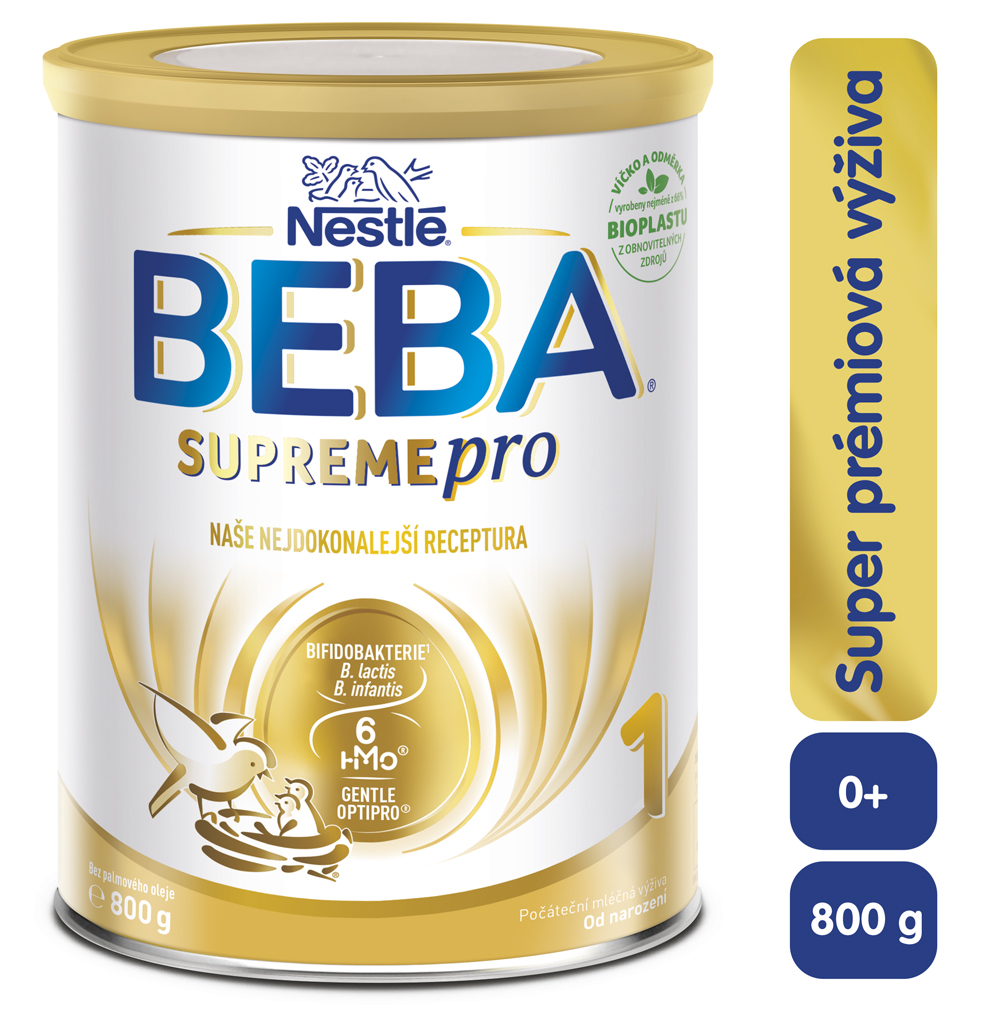 BEBA SUPREMEpro 1, 6 HMO, počiatočné dojčenské mlieko, 800 g, 0+