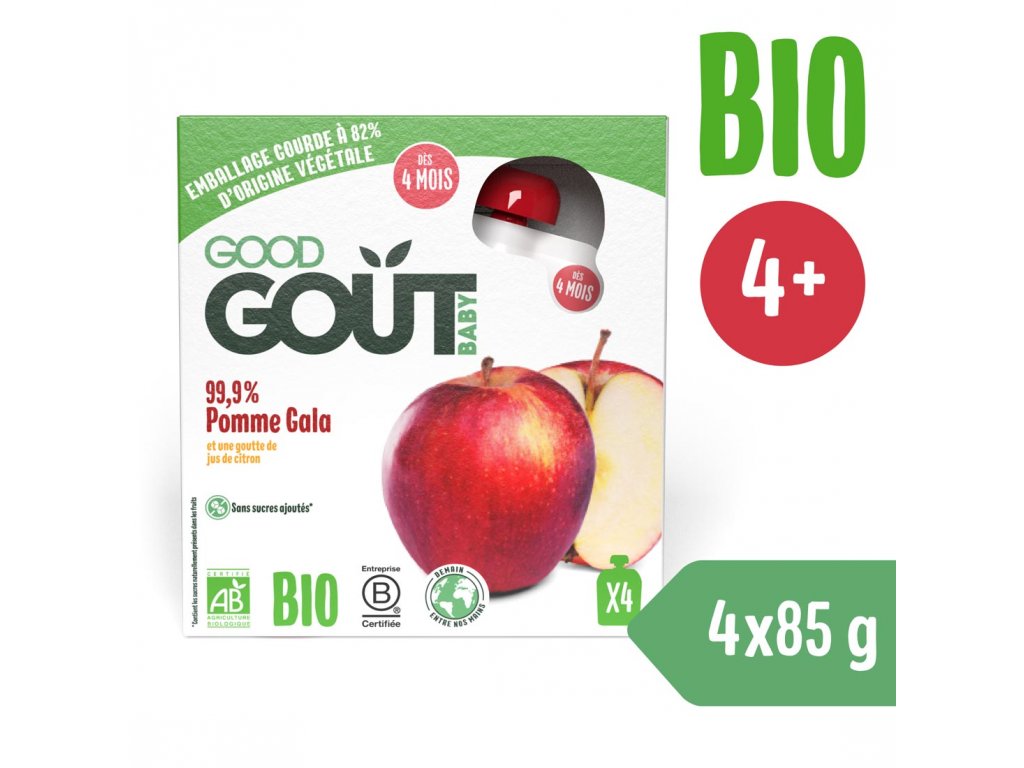 4x GOOD GOUT BIO Jablko 85 g