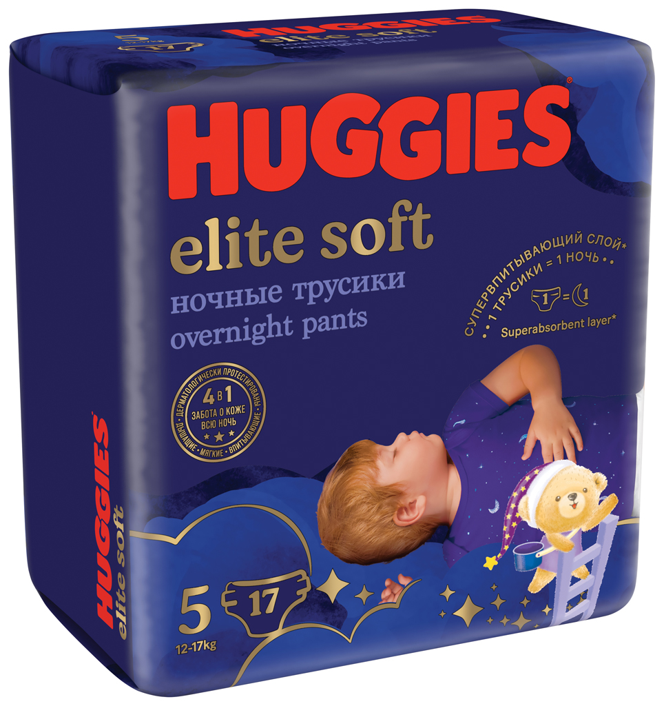 HUGGIES Elite Soft Pants OVN jednorázové plienky veľ. 5, 17 ks
