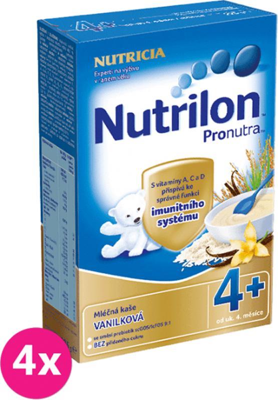 4x NUTRILON Pronutra prvá obilno-mliečna kaša vanilková 225 g