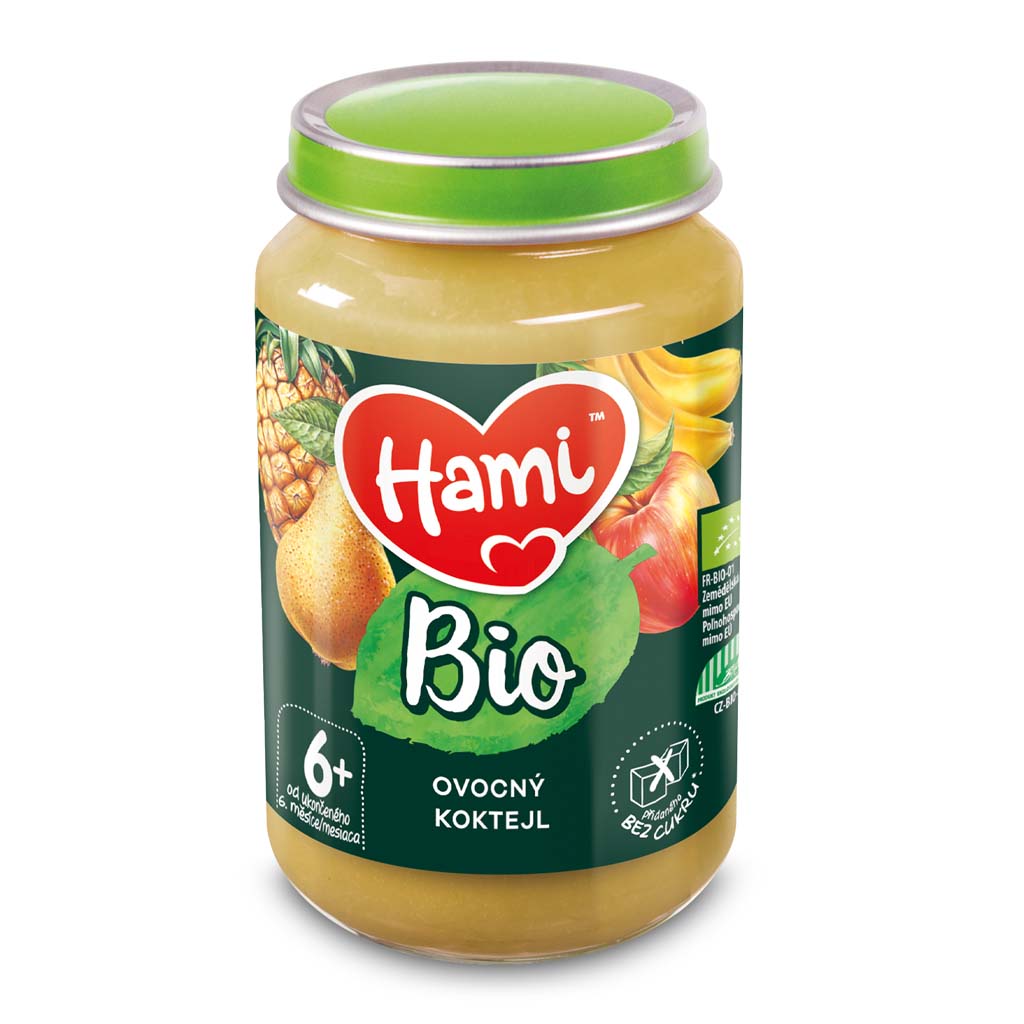 Obrázok HAMI BIO Ovocný príkrm Ovocný koktail 190 g, 6+