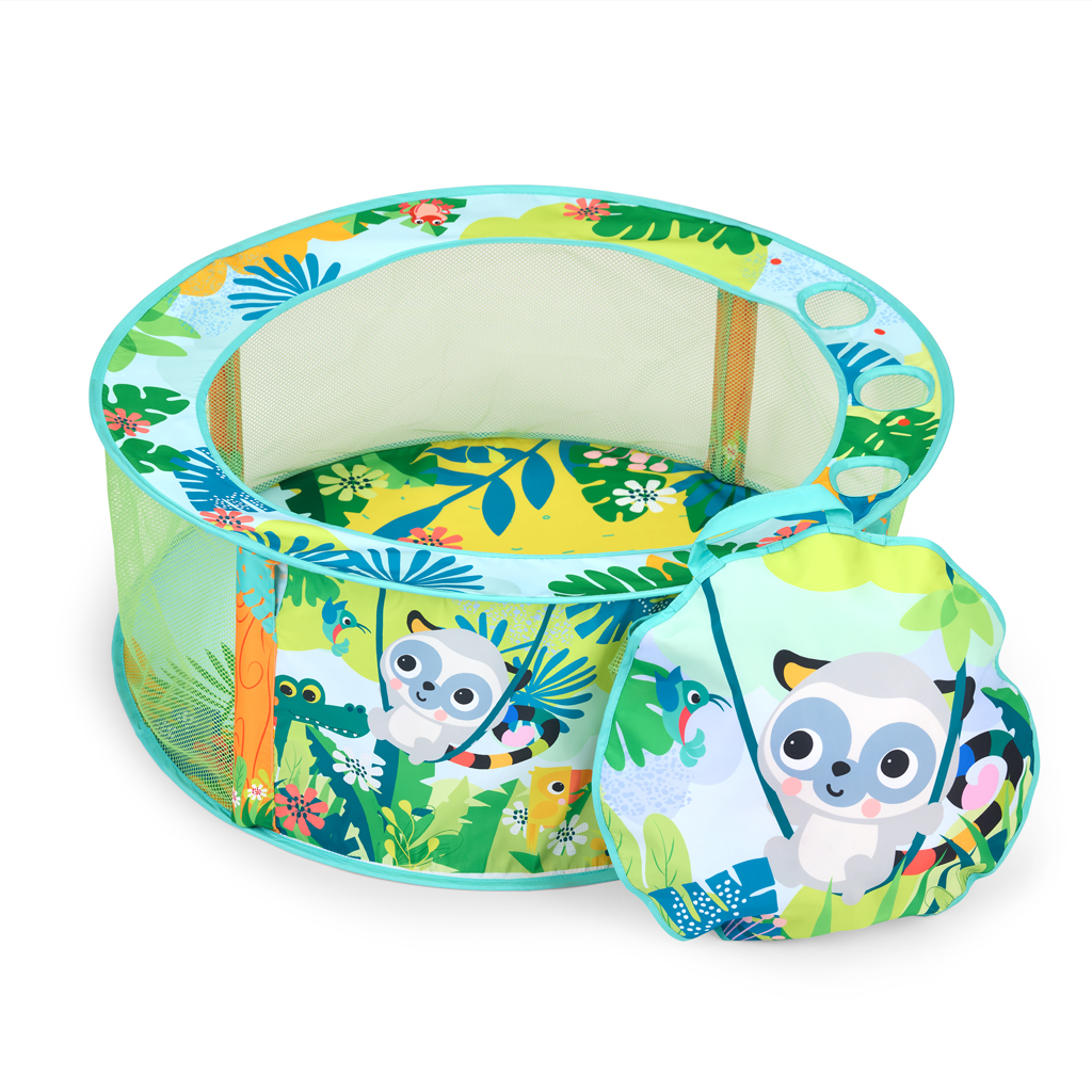 BRIGHT STARTS Hrací bazének s míčky Rowdy Rainforest™ Stow & Go, 6m+
