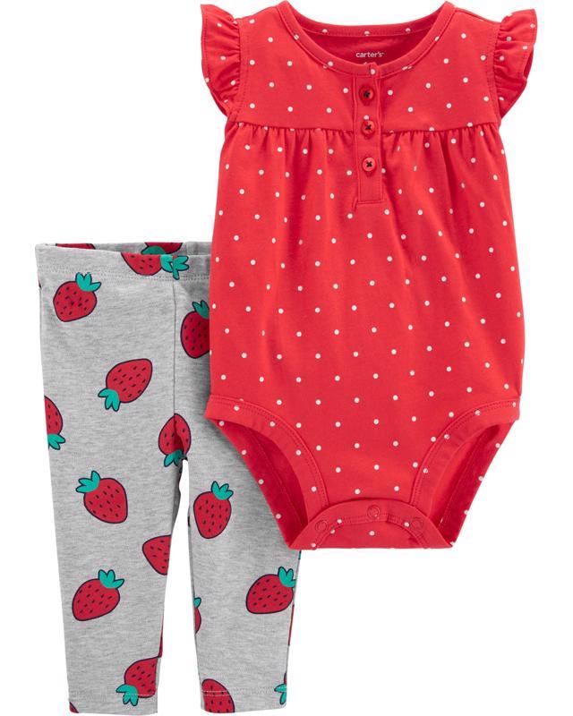 Obrázok CARTER'S Set 2-dielny body bez rukávov, legíny Strawberry dievča 18 m/vel. 86