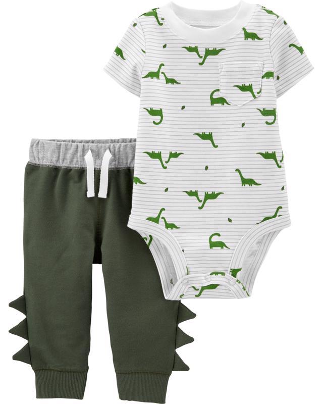 Obrázok CARTER'S Set 2-dielny body kr.rukáv, tepláky Dinosaur chlapec 24 m/vel. 92