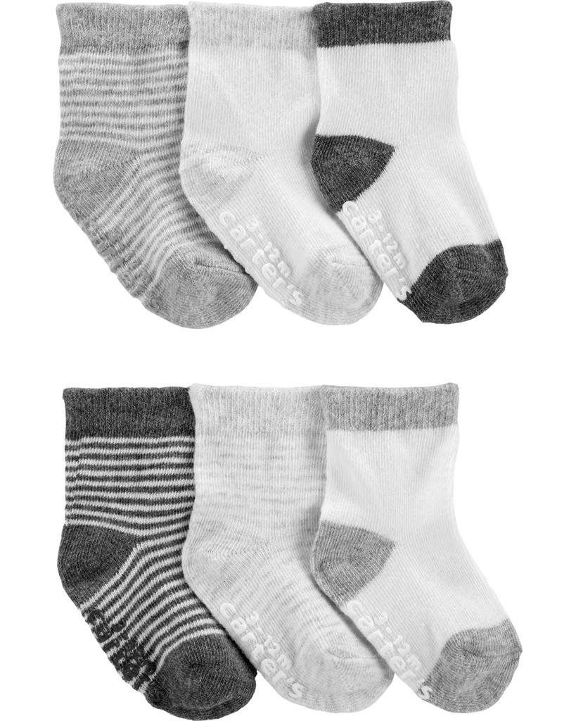 CARTER'S Ponožky Grey chlapec 6ks 0-3m