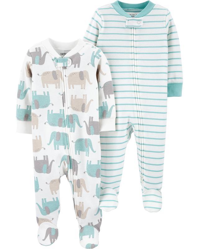 Obrázok CARTERS CARTER'S Overal na zip Sleep&Plays Mix neutrál LBB 2 ks PRE/ veľ. 46