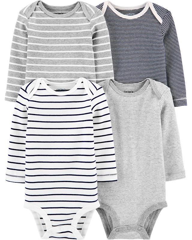 Obrázok CARTERS CARTER'S Body dlhý rukáv Striped chlapec LBB 4 ks 12 m /veľ. 80