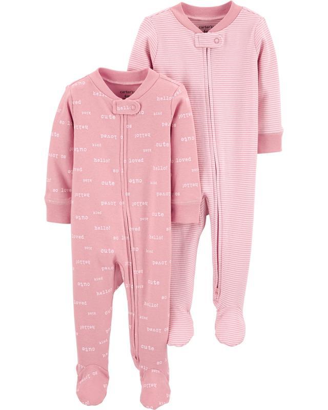 Obrázok CARTERS CARTER'S Overal na zip Sleep&Plays Pink dievča LBB 2 ks PRE/ veľ. 46