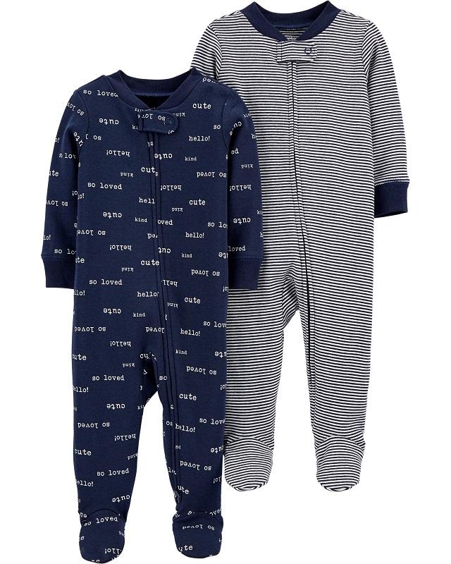 Obrázok CARTERS CARTER'S Overal na zip Sleep&Plays Navy chlapec LBB 2 ks PRE/ veľ. 46